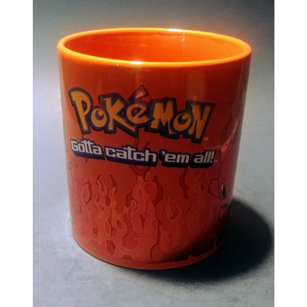 Just Funky Pokemon Coffee Mug Charmander Orange 20oz "Gotta Catch Em All" Large
